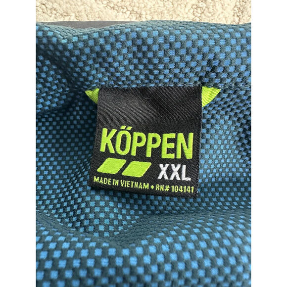 Koppen Mens XXL 2XL  Aquapel Rip Stop Rain Jacket Blue Full Zip Mesh Lined Gorp - Picture 6 of 8